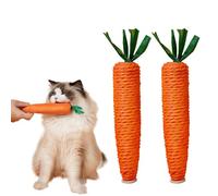 PETCUTE 2PCS Indestructible Cat Toys,Cute Carrot Dog Toys Puppy Teething Toys,Carrot Cat Chew Toys,Cat Toys for Boredom,Durable Interactive Cat Toys for Indoor Cats and Kittens for Biting Chewing