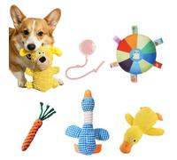 PETCUTE 6 Pack Dog Chew Toys, Indestructible Squeaky Toys for Dogs,Durable Interactive Puppy Teething Toys for Small Medium Dogs, Reduce Boredom & Separation Anxiety