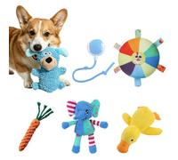 PETCUTE 6 Pack Dog Chew Toys, Indestructible Squeaky Toys for Dogs,Durable Interactive Puppy Teething Toys for Small Medium Dogs, Reduce Boredom & Separation Anxiety