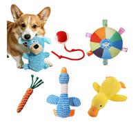 PETCUTE 6 Pack Dog Chew Toys, Indestructible Squeaky Toys for Dogs,Durable Interactive Puppy Teething Toys for Small Medium Dogs, Reduce Boredom & Separation Anxiety