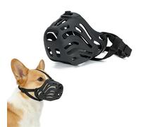 PETCUTE Adjustable Dog Basket Muzzle, Breathable Anti-Biting Muzzle for Small Medium Dogs, Allows Panting Drinking, Ideal for Training Walking Grooming,Black,#8