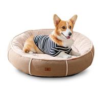 PETCUTE Calming Cat Bed,Soft Plush Kitten Bed, Washable Anti Anxiety Dog Bed,Pet Bed for Indoor Cats Small Dog, Soft Warm Donut Cat Sleeping Bag with Anti-Slip Bottom