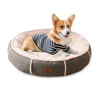 PETCUTE Calming Cat Bed,Soft Plush Kitten Bed, Washable Anti Anxiety Dog Bed,Pet Bed for Indoor Cats Small Dog, Soft Warm Donut Cat Sleeping Bag with Anti-Slip Bottom