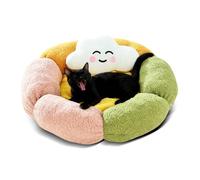 PETCUTE Calming Dog Bed,Fluffy Plush Pet Beds,Self Warming Large Cat Cave Bed,Washable Cat Nest with Non-slip Bottom,Cozy Indoor Cave Beds for Puppy/Kitten/Rabbit,S