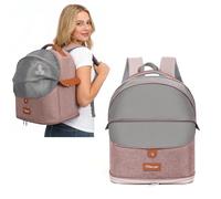 PETCUTE Cat Backpack Expandable, Breathable Mesh Pet Carrier Backpack for Small Dogs Cats Rabbits, Portable Foldable Dog Rucksack with Removable Mat,Inner Safety Hook for Travel Hiking Camping