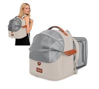 PETCUTE Cat Backpack Expandable, Breathable Mesh Pet Carrier Backpack for Small Dogs Cats Rabbits, Portable Foldable Dog Rucksack with Removable Mat,Inner Safety Hook for Travel Hiking Camping