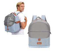 PETCUTE Cat Backpack Expandable, Breathable Mesh Pet Carrier Backpack for Small Dogs Cats Rabbits, Portable Foldable Dog Rucksack with Removable Mat,Inner Safety Hook for Travel Hiking Camping
