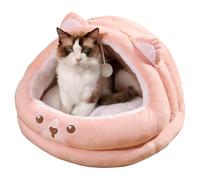 PETCUTE Cat Beds for Indoor Cats,Small Dog Cave Bed with Anti-Slip Bottom,Washable Kitten Tent House with Hanging Ball, Super Soft Calming Cat Cave Bed Ideal for Cats and Puppy or Rabbit