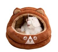 PETCUTE Cat Beds for Indoor Cats,Small Dog Cave Bed with Anti-Slip Bottom,Washable Kitten Tent House with Hanging Ball, Super Soft Calming Cat Cave Bed Ideal for Cats and Puppy or Rabbit