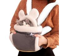 PETCUTE Cat Carrier Backpack,Cat Front Backpack with Double Pocket, Comfortable Warm Cat Sling Carrier, Cozy Cat Travel Carrier,Pet Front Backpack Suitable For Small Dogs Indoor Cats