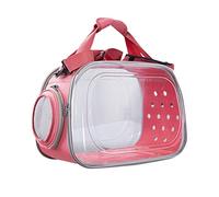 PETCUTE Cat Carrier Bag,Foldable Pet Carrier with Removable Mat,Waterproof Fabric Padded Soft Sided Cat Carrier,Transparent Collapsible Breathable Travel Bag for Medium & Small Size Pets