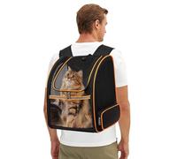 PETCUTE Cat Carrier Dog Backpack Expandable Pet Carrier Backpack Portable dog body carrier Breathable Cat Rucksack Mesh Window Reflective Strips Design For Carrying Puppy Dogs Cats Up to 3,5KG