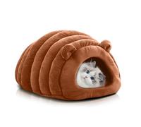 PETCUTE Cat Cave Bed,Semi-closed Cat House,2 in 1 Pet Bed for Dogs and Cats,Soft Sleeping Bag Cute Caterpillar Tent,Anti Slip Pet House with Removable Mat for Cats Kitty Small Puppy Dog