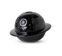 PETCUTE Cat Urns for Ashes,Durable Pet Urns for Cats Ashes,Ceramic Planet-Shaped Urn,Pet Cremation Urn,Cat Memorial Keepsake Box(Black)