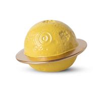 PETCUTE Cat Urns for Ashes,Durable Pet Urns for Cats Ashes,Ceramic Planet-Shaped Urn,Pet Cremation Urn,Cat Memorial Keepsake Box(Yellow+Gold)
