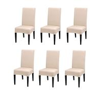 PETCUTE Chair Covers Dining Room Chair Seat Covers Stretch Chair Slipcovers Elastic Chairs Decorative Cover Chair Protector Universal for Wedding Home Hotel Banquet Set of 2/4/6