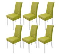 PETCUTE Chair covers stretch dining chair covers spandex chair slipcovers Green Set of 6