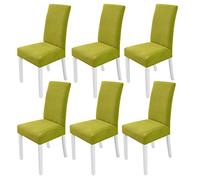 PETCUTE Chair covers stretch dining chair covers spandex chair slipcovers Green Set of 6