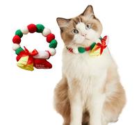 PETCUTE Christmas Cat Collars,Cute Cat Collars with Candy, Christmas tree,Xmas Pet Collar with Stretchy Rope for Puppy Kitten Supplies,Plush Pompom Balls Collar,Xmas Pet Gift