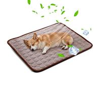 PETCUTE Cooling Pad for Dogs Dog Cooling Mat Pet Cooling Mat Pad Cool Dog Bed Mattress Crate Mat Brown Medium