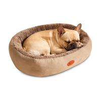 PETCUTE Dog Bed Medium Washable, Super Soft Puppy Beds,Orthopedic Pet Beds with Anti-Slip Bottom,Calming Cat Bed for Teddy, Corgi, Chihuahua,Anti-Anxiety Pet Basket,Gray,XL