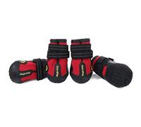 PETCUTE Dog Boots for Injured Paws Waterproof Dog Shoes with Reflective Straps Anti-Slip Dog Protective Boot for Outdoor Activities(Red 6#)