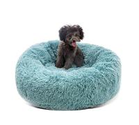 PETCUTE Dog Cat Bed Indoor Plush Donut Kennel Soft Calming Cuddler Washable Non-Slip Waterproof Blue M