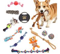 PETCUTE Dog Chew Toys for Aggressive Chewers, 12 pack Interactive Dog Rope Toys,Washable Cotton,Teething Toy for Puppies, Small and Medium Dogs,Relieves Boredom