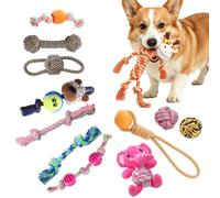 PETCUTE Dog Chew Toys for Aggressive Chewers, 12 pack Interactive Dog Rope Toys,Washable Cotton,Teething Toy for Puppies, Small and Medium Dogs,Relieves Boredom