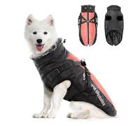 PETCUTE Dog Coat Waterproof with Harness,Adjustable Dog Coats with Reflective Strap,Small Pet Jackets with Harness and Zipper for Small Medium Large Dogs,3XL