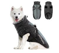 PETCUTE Dog Coat Waterproof with Harness,Adjustable Dog Coats with Reflective Strap,Small Pet Jackets with Harness and Zipper for Small Medium Large Dogs,5XL