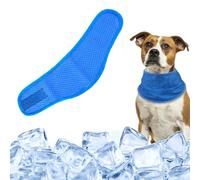 PETCUTE Dog Cooling Bandana,Instant Chill Out Adjustable Pet Scarf for Summer,Outdoor Cooling Bandana for Dogs,Prevent Sunstroke for Small Medium Large Breeds,Two Ways to Use,Blue,L