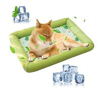 PETCUTE Dog Cooling Bed, Breathable Pet Cooling Mat,Self Cooling Pad Cartoon Floral Cool Mat for Dogs,Non-slip,Summer Washable Sleeping Mattress Ice Silk Cooling Mat for Dogs Cats Pets