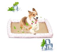 PETCUTE Dog Cooling Mat,Pet Self Cooling Pad, Non-Toxic Pet Cool Bed for Dogs and Cats with Non-slip Bottom, Anti-Scratch Animals Sleeping Mattress,Heat Relief Mat in Hot Summer,S