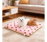 PETCUTE Dog Crate Bed Mattress, Fleece Pet Cushion Bed Mat,Dual Purpose,Soft Premium Plush Cat Cushion Pad for Small Dog Cat Puppy,Machine Washable,for All Seasons,XL