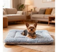 PETCUTE Dog Crate Bed Mattress, Fleece Pet Cushion Bed Mat,Dual Purpose,Soft Premium Plush Cat Cushion Pad for Small Dog Cat Puppy,Machine Washable,for All Seasons,2XL