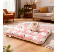 PETCUTE Dog Crate Bed Mattress, Fleece Pet Cushion Bed Mat,Dual Purpose,Soft Premium Plush Cat Cushion Pad for Small Dog Cat Puppy,Machine Washable,for All Seasons,M