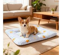 PETCUTE Dog Crate Bed Mattress, Fleece Pet Cushion Bed Mat,Dual Purpose,Soft Premium Plush Cat Cushion Pad for Small Dog Cat Puppy,Machine Washable,for All Seasons,L