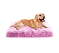 PETCUTE Dog Crate Mattress,Egg Crate Orthopedic Calming Pet Bed with Washable Removable Cover, Deluxe Plush Dog Mat with Anti-Slip Bottom,Ultra Soft Fluffy Pet Pillow Cushion,M