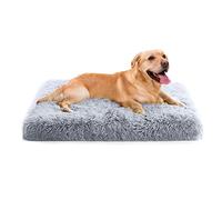 PETCUTE Dog Crate Mattress,Egg Crate Orthopedic Calming Pet Bed with Washable Removable Cover, Deluxe Plush Dog Mat with Anti-Slip Bottom,Ultra Soft Fluffy Pet Pillow Cushion,XL
