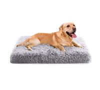 PETCUTE Dog Crate Mattress,Egg Crate Orthopedic Calming Pet Bed with Washable Removable Cover, Deluxe Plush Dog Mat with Anti-Slip Bottom,Ultra Soft Fluffy Pet Pillow Cushion,XL