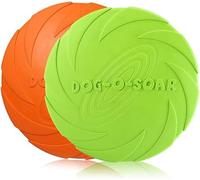 PETCUTE Dog Frisbee Dog flying Disc interactive Toy for dog Dogs Training frisbee 2 Pieces ø 20 cm