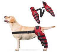 PETCUTE Dog Leg Brace,1 Pair Dog Back Leg Support,Adjustable Knee Brace Leg Support for Dogs Hind Legs Recover,Dog Leg Brace for Wound Injury and Sprain Healing of Arthritis-S(Red)