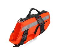 PETCUTE Dog Life Jacket,Reflective Adjustable Pet Life Vest for Small Medium Large Dogs,Durable Dog Lifesaver Vests with Superior Buoyancy and Rescue Handle,for Swimming Pool Beach Boating M