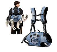 PETCUTE Dog Lift Harness Backpack with Handle,Adjustable Full Body Support & Recovery Dog Sling Lifter Vest Harness for Walking,for Senior Elderly Pets Arthritis, Joint Injuries & Mobility Aid,L