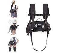 PETCUTE Dog Lift Harness,Emergency Dog Backpack Carrier with Comfortable Handle & Detachable Shoulder Straps,Full Body Pet Sling Carrier for Elderly Dogs,S