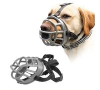 PETCUTE Dog Muzzle basket muzzle For Dog Anti Eating Prevent Barking Biting Allow Drinking Soft Plastic for Small Medium Large Adjustable Straps Breathable