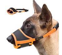 PETCUTE Dog Muzzle,Dog Muzzles to Prevent Biting, Barking and Chewing,Muzzle for Small Dogs with Adjustable Loop,Muzzle for Large Dogs with Breathable Mesh,Nylon Soft Pad