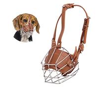 PETCUTE Dog Muzzle metal dog muzzle for biting adjustable dog mouth guard for Large Medium Small Dog XL