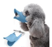 PETCUTE Dog Muzzle, Soft Duck Silicone Dog Mouth Cover with Adjustable Strap for Small Medium Dogs,Cute Duck Mouth Covers,Best to Prevent Barking, Biting and Chewing,Behavioral Training